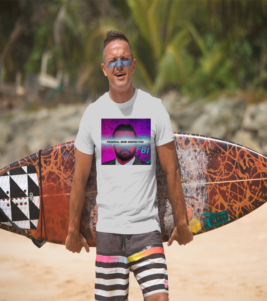 Federal Bob Inspector FBI Parody Pink Background T-Shirt