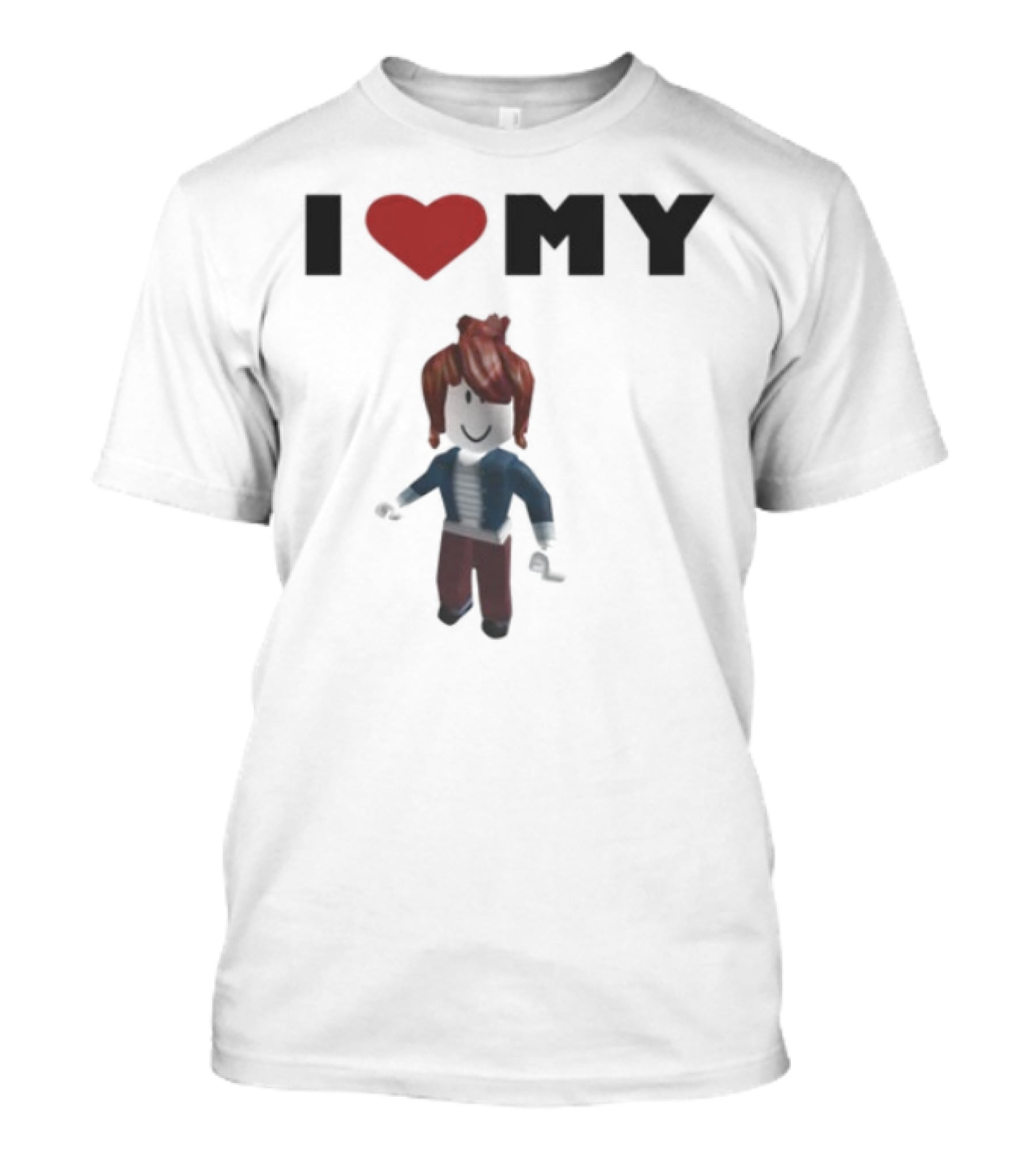 I Love My Rblx Gf Avatar Red Heart T-Shirt