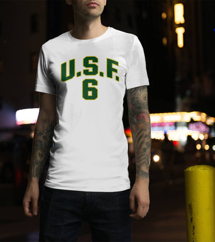 Kevin Garnett U.S.F 6 Basketball Number Retro Style T-Shirt