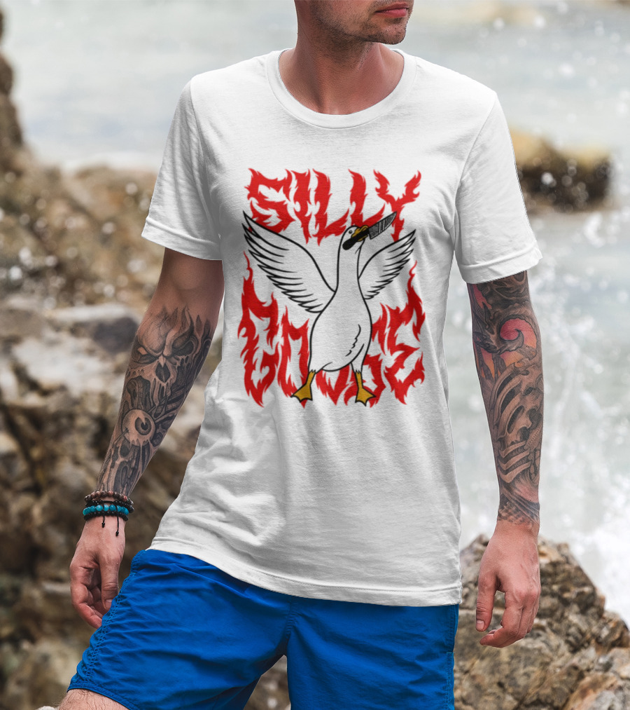 Silly Goose Tragic Girls Flame Style T-Shirt