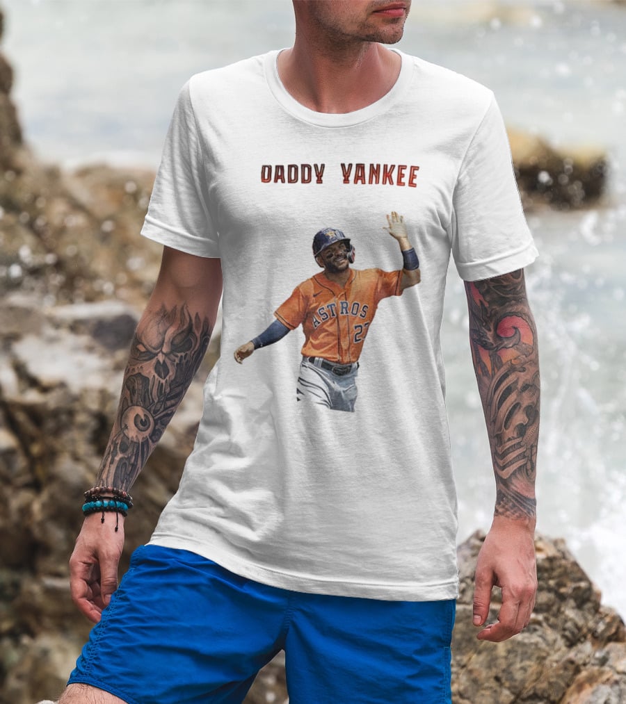 Daddy Yankee Jose Altuve Houston Astros Baseball Star T-Shirt
