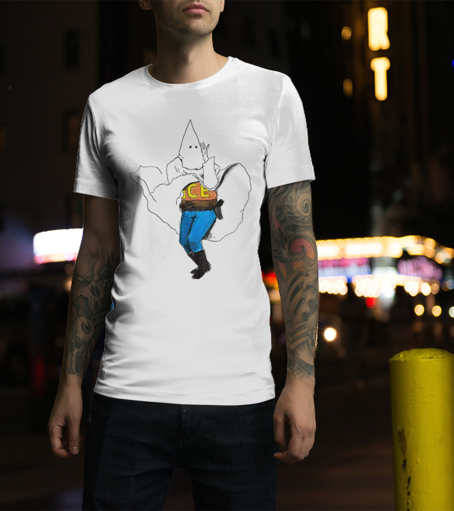 KKK ICE Satirical Commentary Political Statement T-Shirt