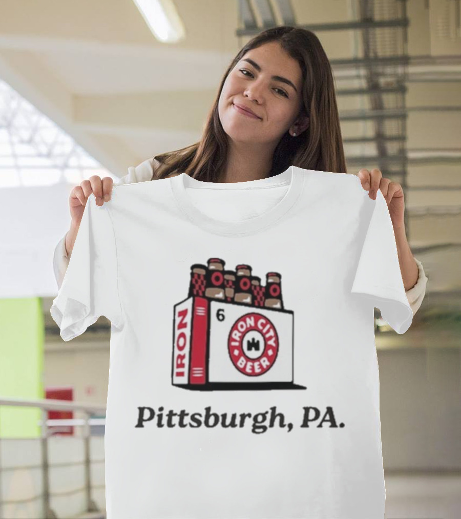 Pittsburgh PA Iron City Beer 6 Pack T-Shirt