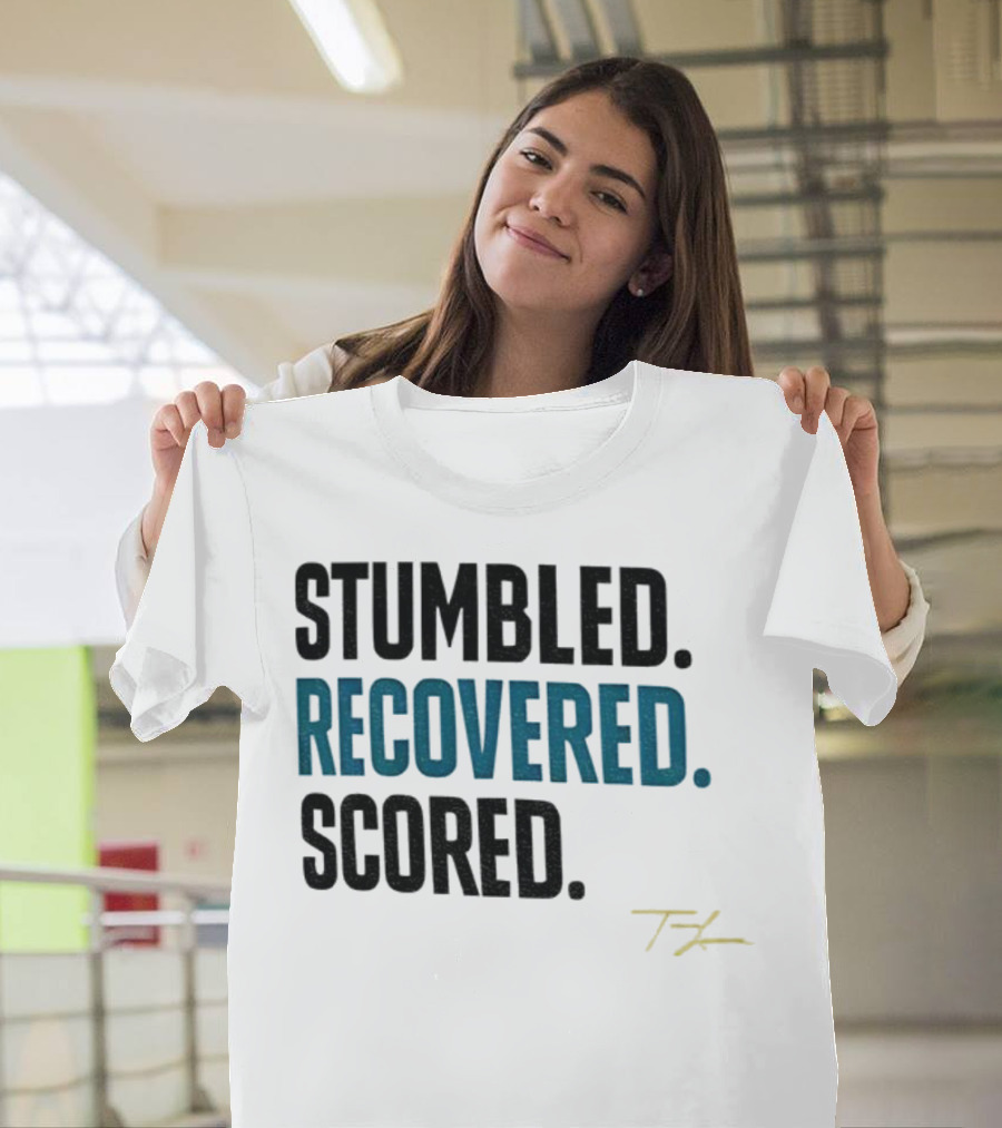 Trevor Lawrence Stumbled Recovered Scored TK Jacksonville Jaguars T-Shirt