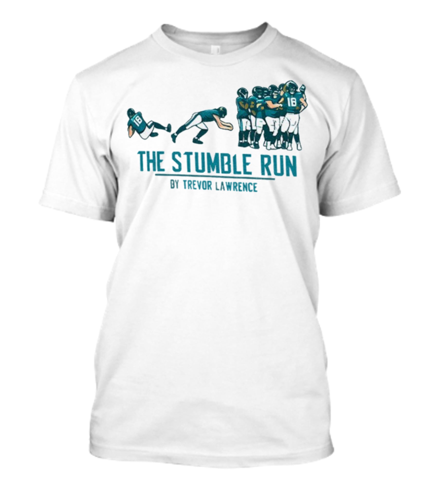 The Stumble Run By Trevor Lawrence Jacksonville Jaguars Football 2025 T-Shirt