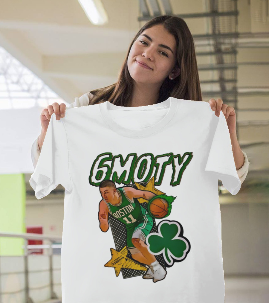 6Moty Boston Celtics Basketball Player Clover Stars T-Shirt