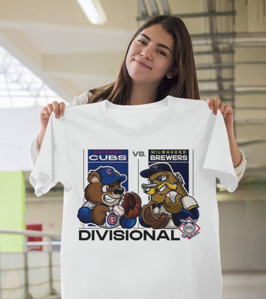 Chicago Cubs Vs Milwaukee Brewers 2025 National League Divisional Series Mascot Showdown T-Shirt
