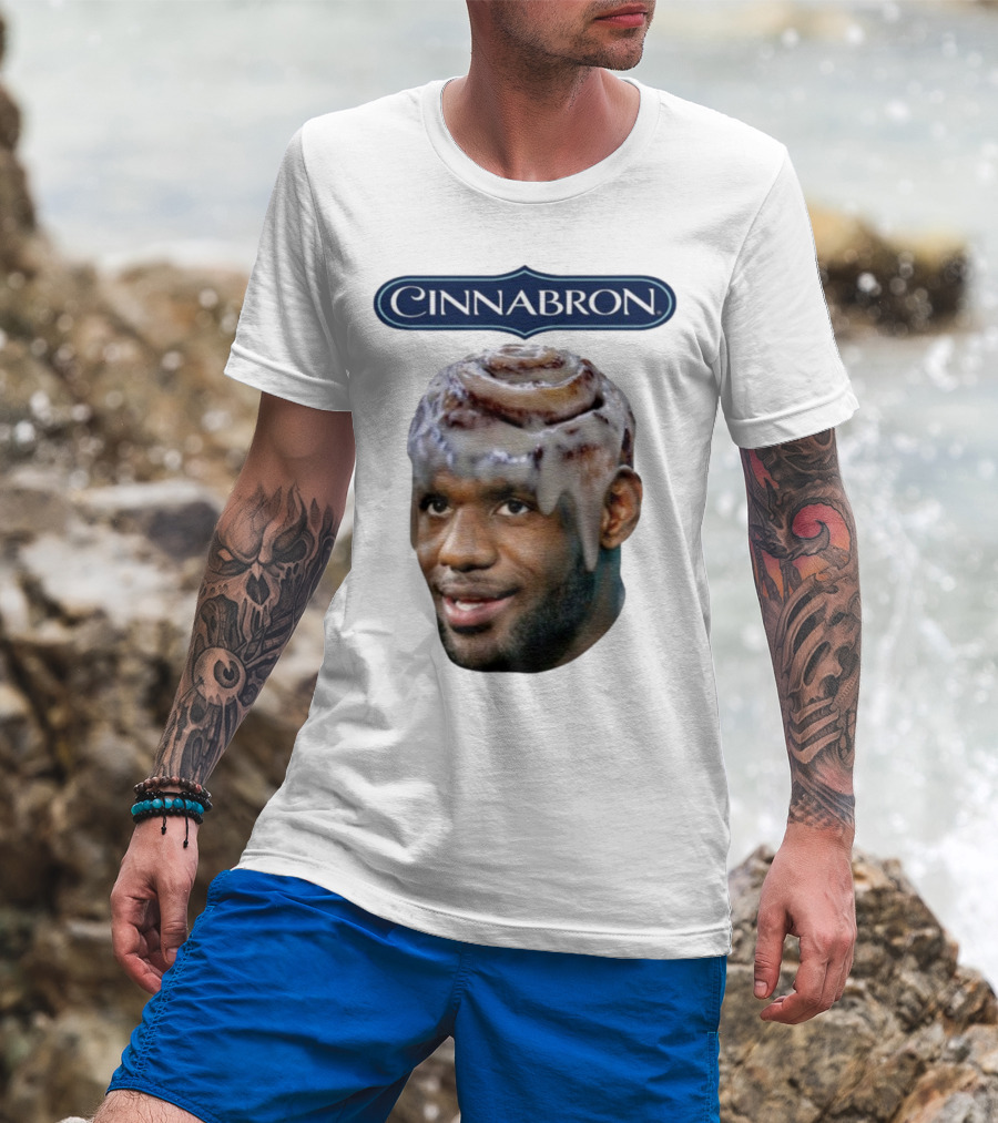 Cinnabron Cinnamon Roll Head Basketball Mashup T-Shirt