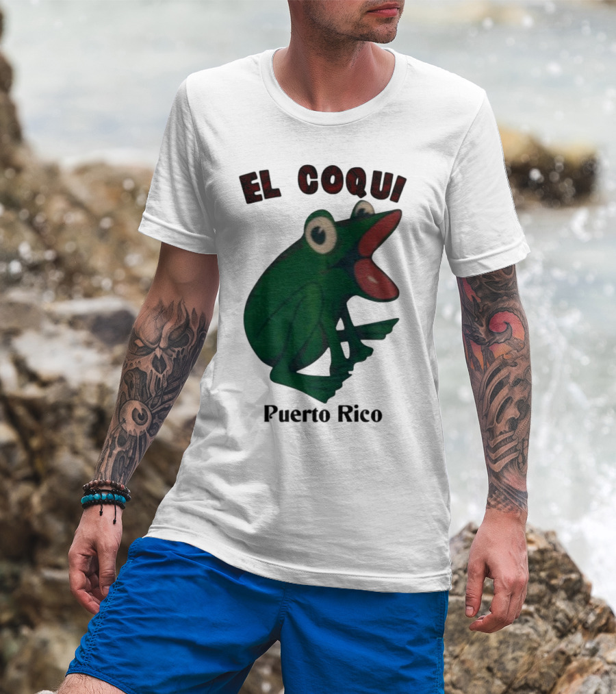El Coqui Frog Puerto Rico Cultural Icon T-Shirt