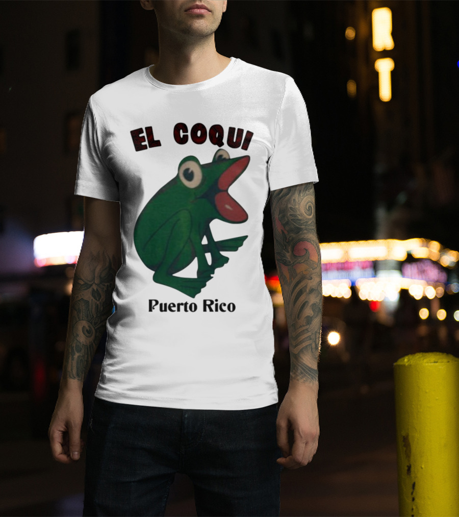 El Coqui Frog Puerto Rico Cultural Icon T-Shirt