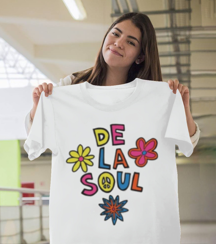Thank You Dave De La Soul Colorful Flowers Peace Symbol T-Shirt