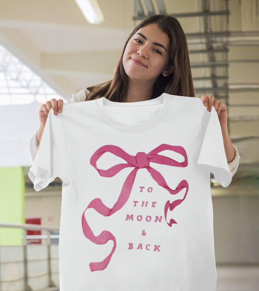 To The Moon And Back Pink Ribbon T-Shirt