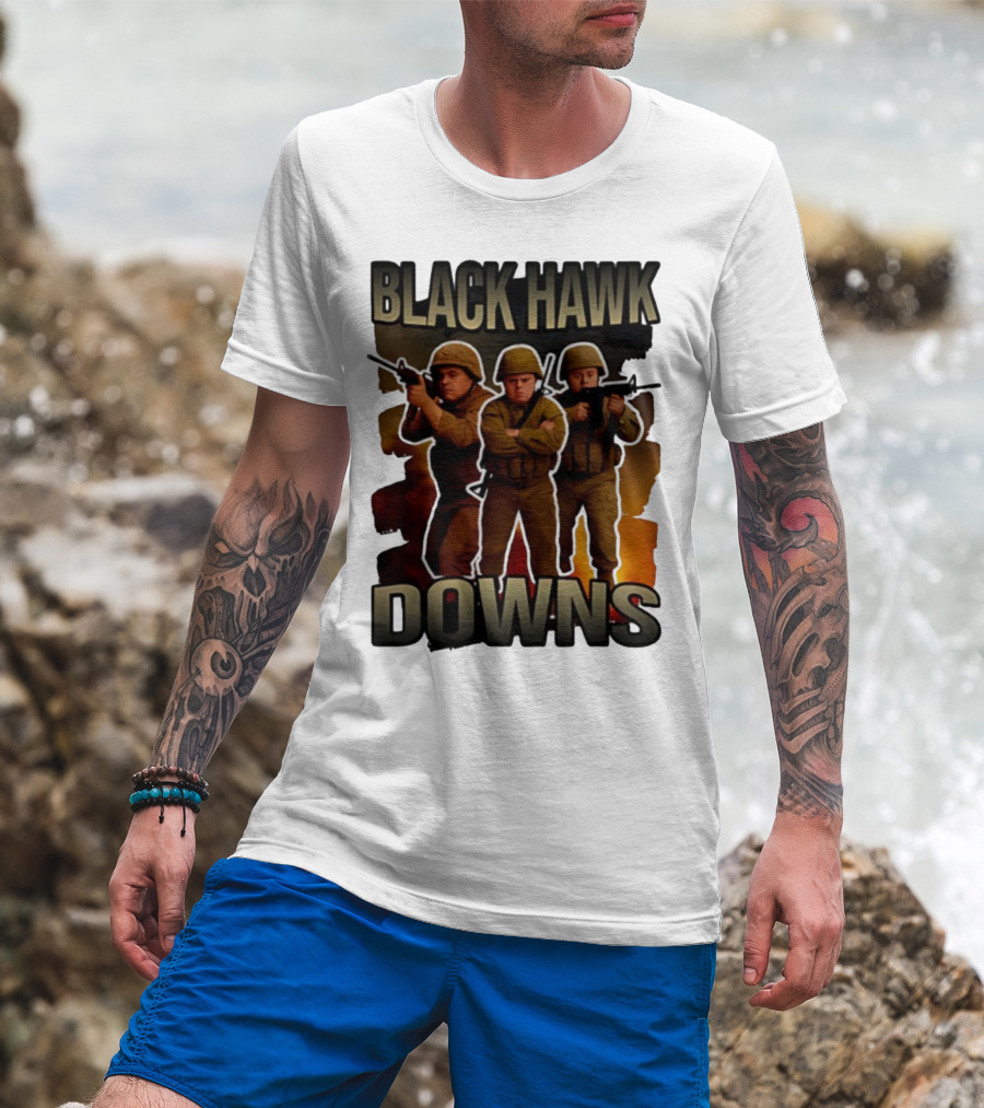 Black Hawk Downs Movie Parody Soldiers T-Shirt