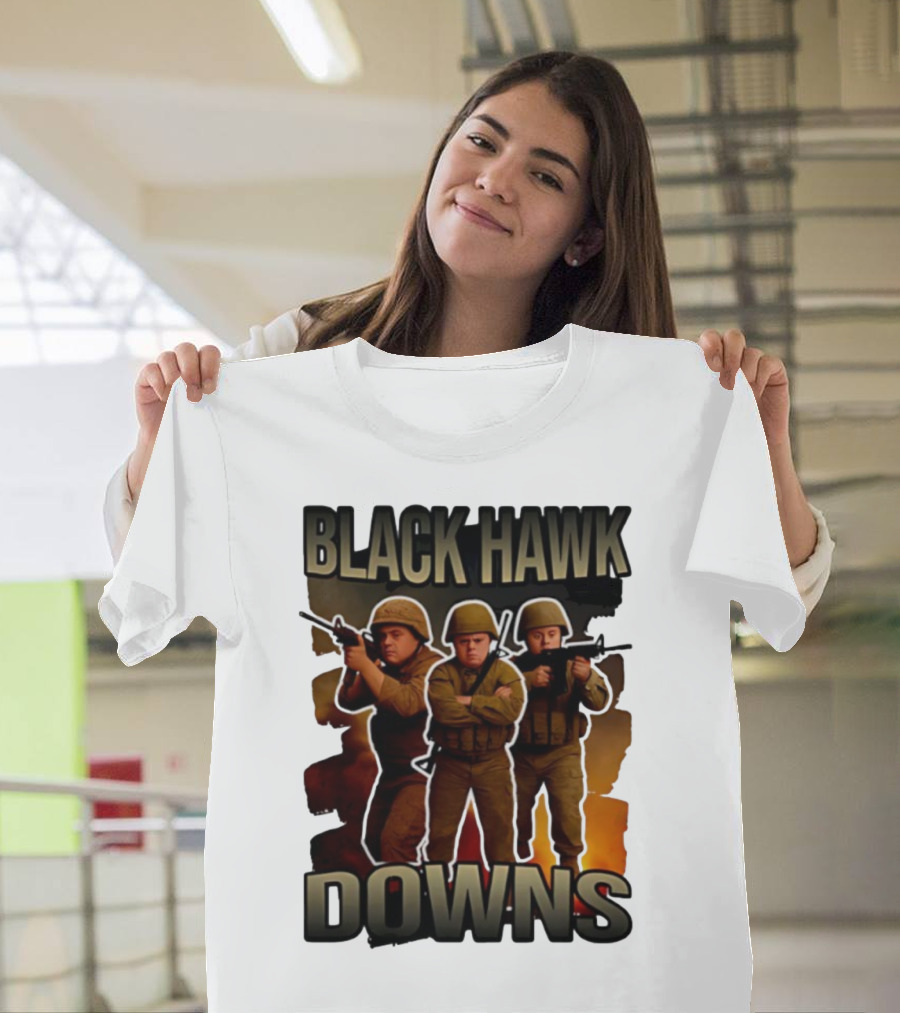 Black Hawk Downs Movie Parody Soldiers T-Shirt