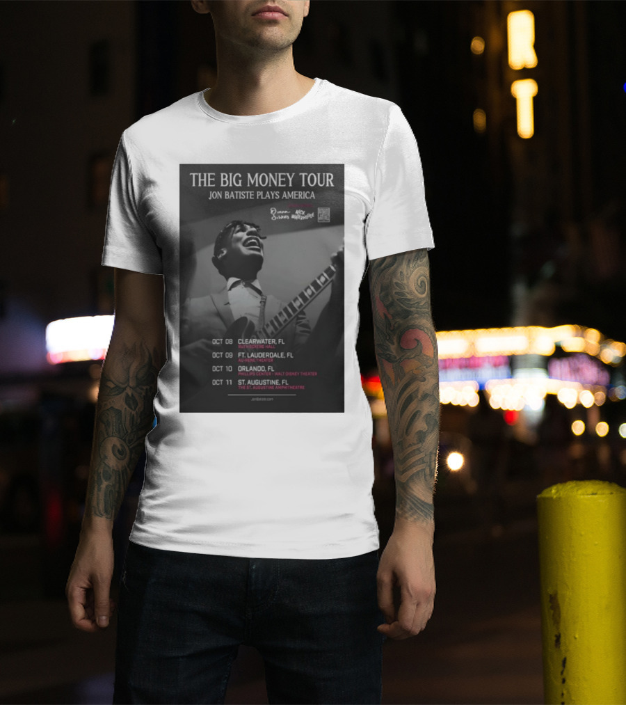 The Big Money Tour Jon Batiste Plays America October 2025 Florida Concert Dates T-Shirt