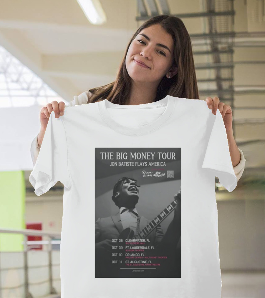 The Big Money Tour Jon Batiste Plays America October 2025 Florida Concert Dates T-Shirt