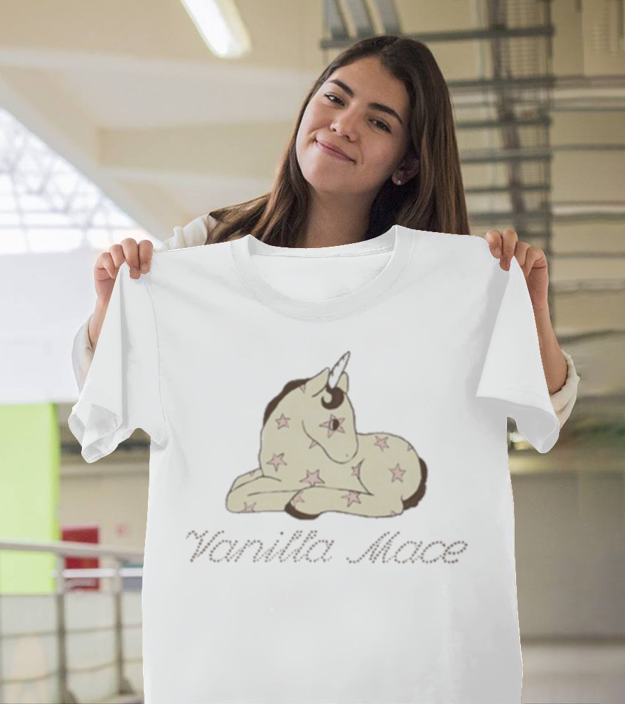 Vanilla Mace Starry Unicorn Design T-Shirt
