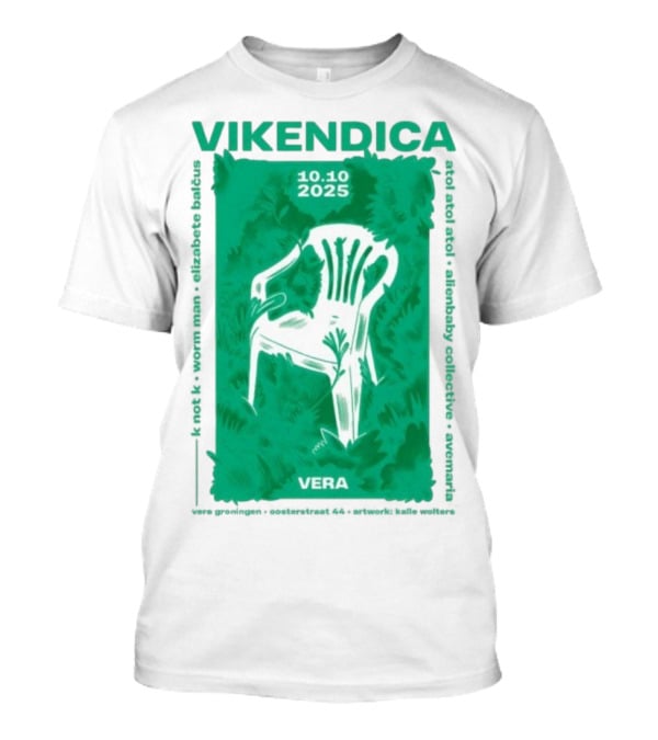 Vikendica 10.10.2025 Vera Chair Illustration In Greenery T-Shirt