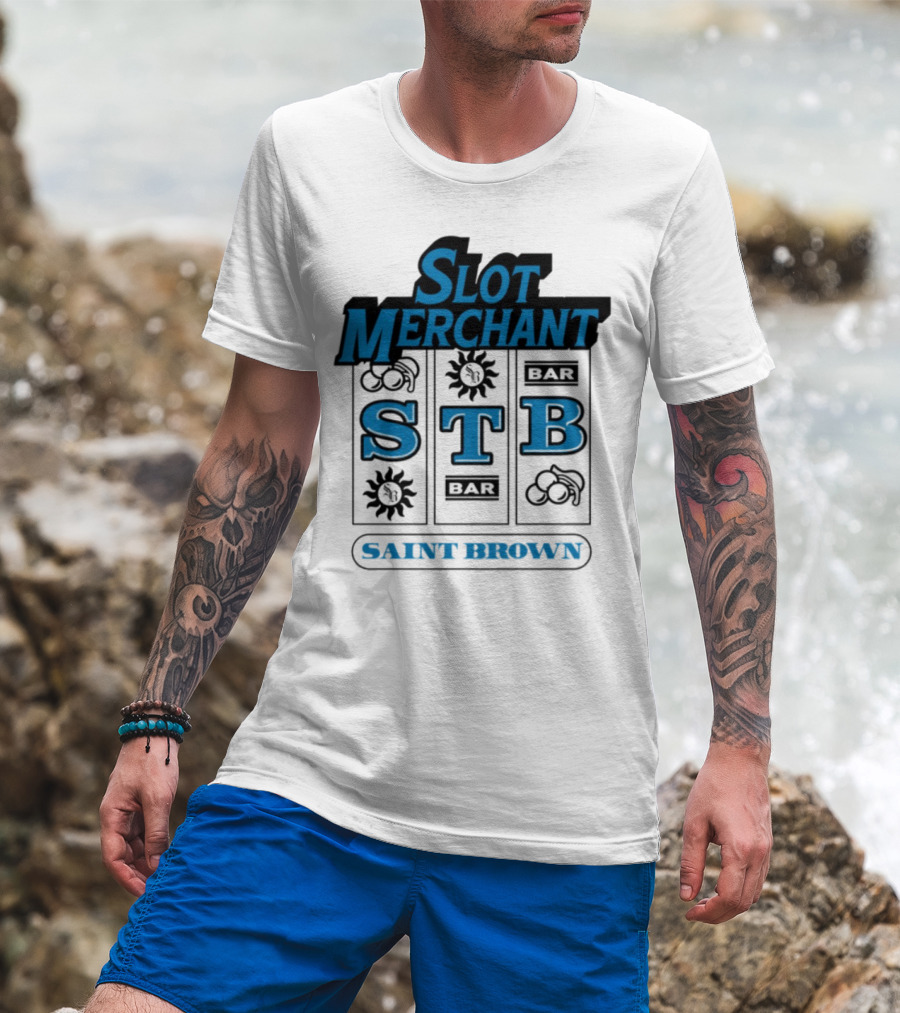 Slot Merchant STB Saint Brown Slot Machine T-Shirt
