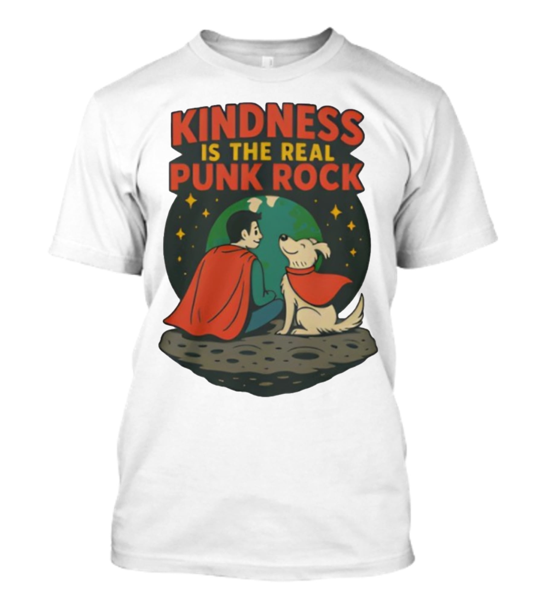 Kindness Is The Real Punk Rock Superman And Krypto Cartoon T-Shirt