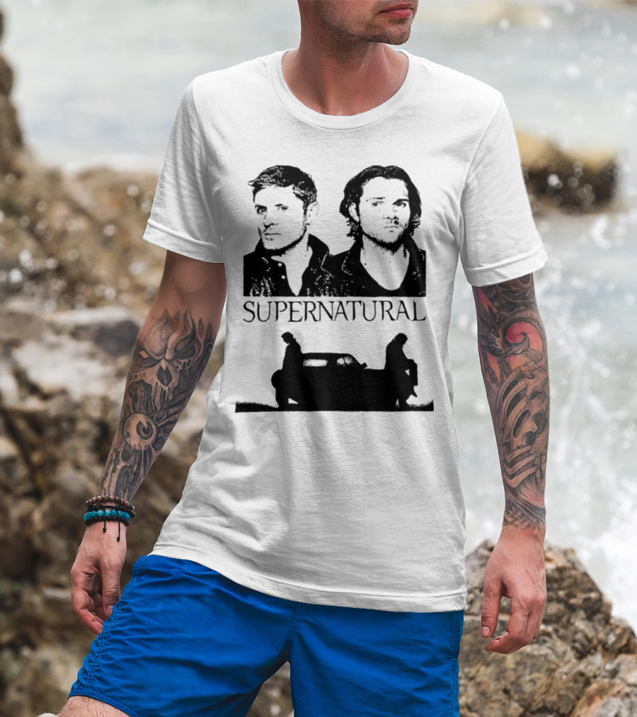 Sam And Dean Winchester Supernatural Impala Duo T-Shirt