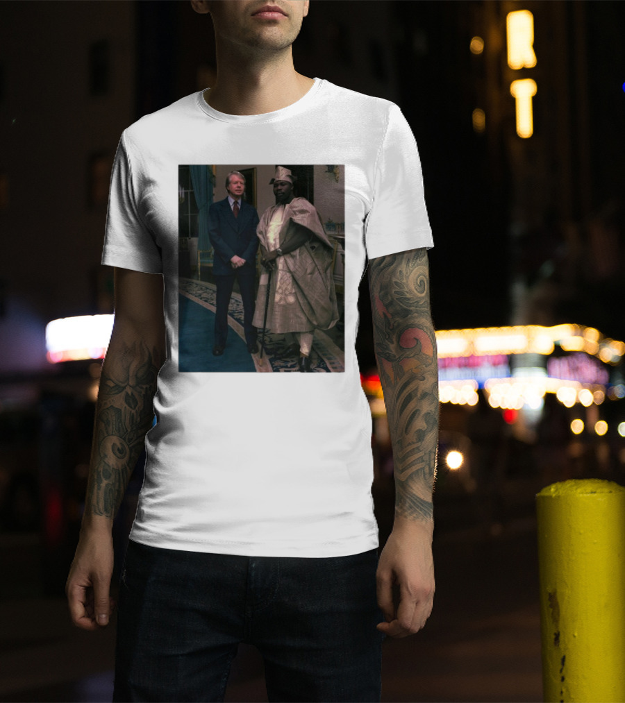 Jimmy Carter Meeting Nigerian President Traditional Attire T-Shirt