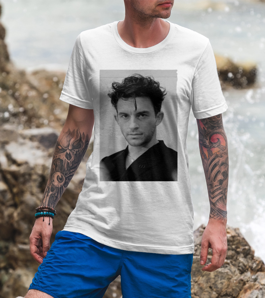 Jonathan Bailey Black And White Photography Portrait T-Shirt