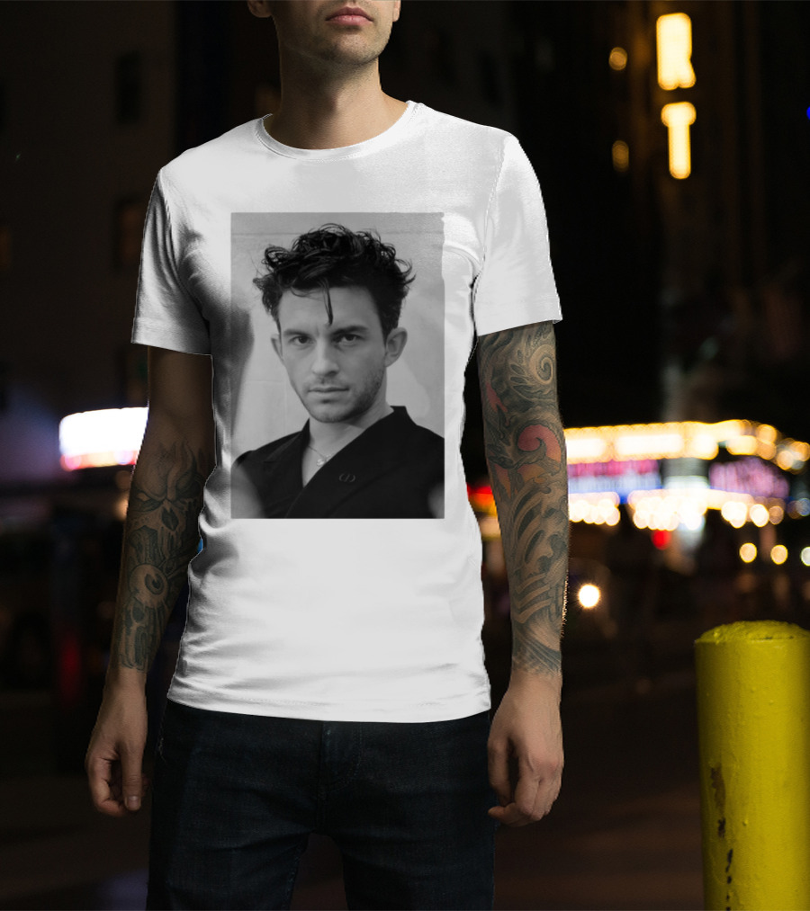 Jonathan Bailey Black And White Photography Portrait T-Shirt