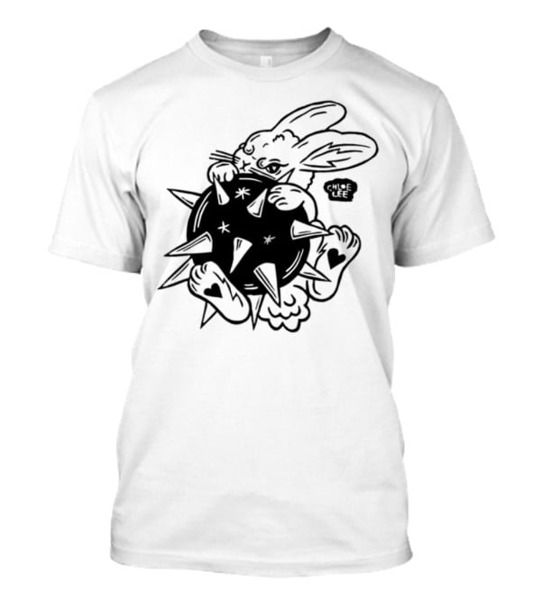 Morningstar Bunny Spiked Star Rabbit Design T-Shirt