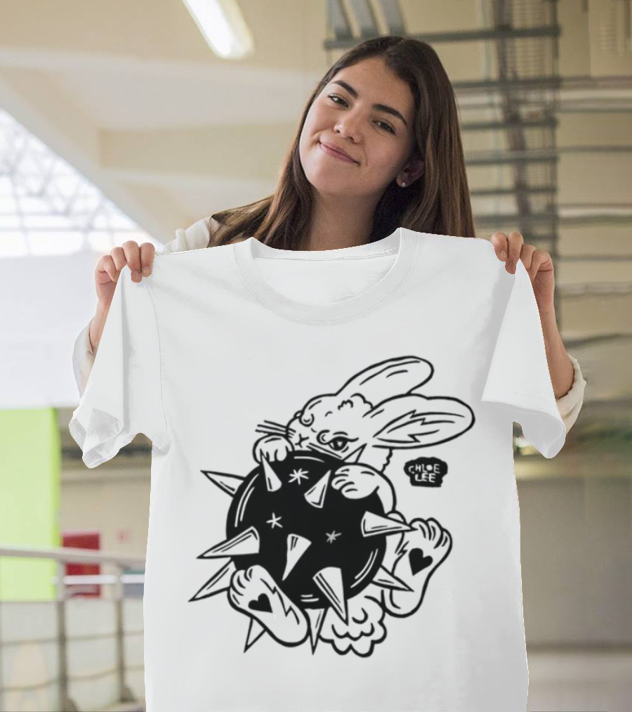 Morningstar Bunny Spiked Star Rabbit Design T-Shirt