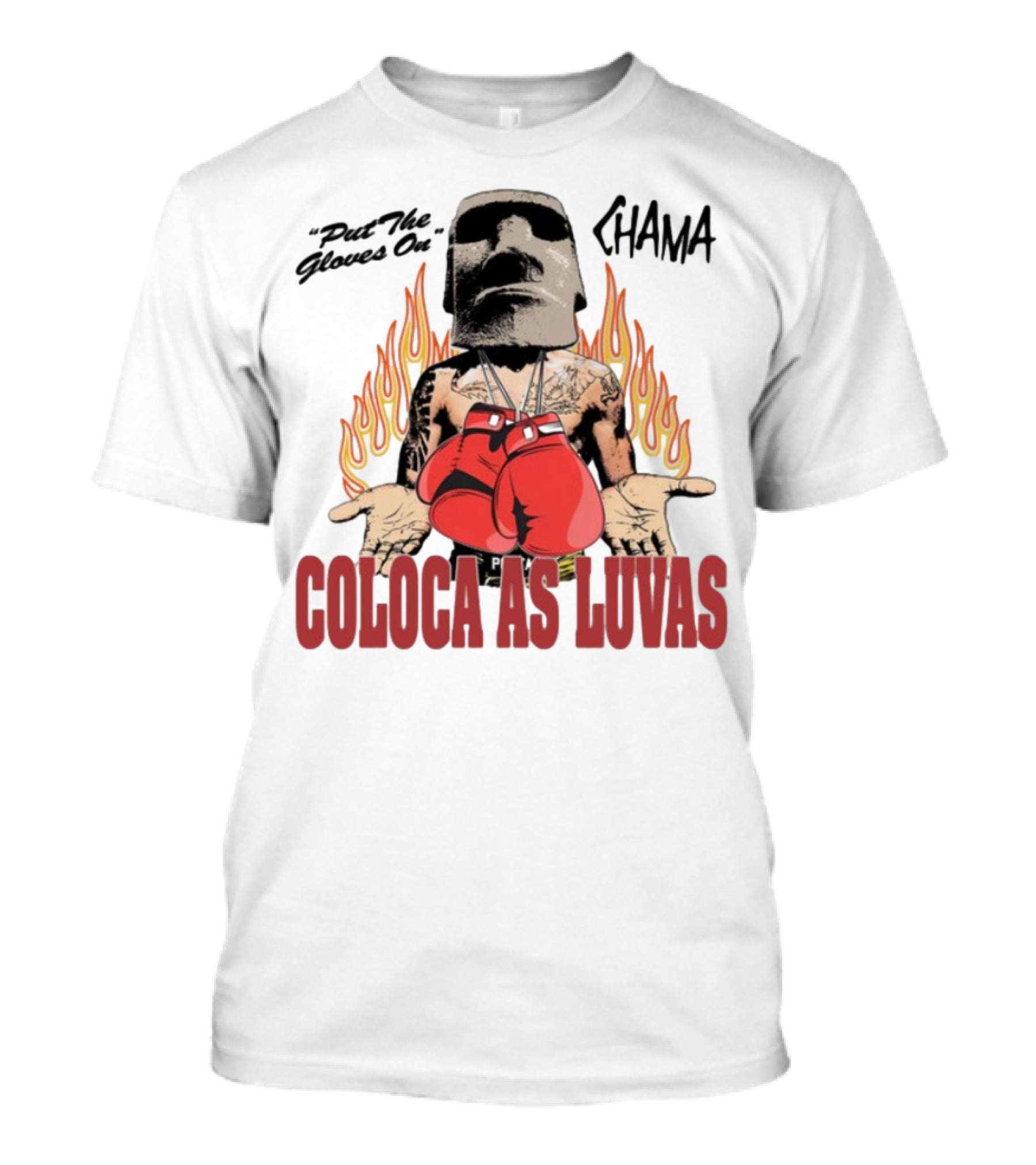 "Coloca As Luvas Put The Gloves On Flame Boxing" T-Shirt