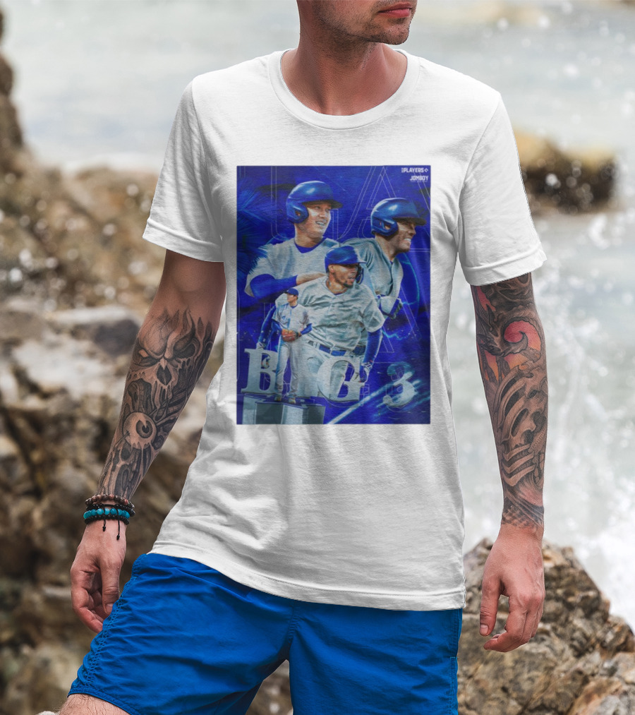 LA Big 3 IPlayers Jomboy Baseball Theme T-Shirt