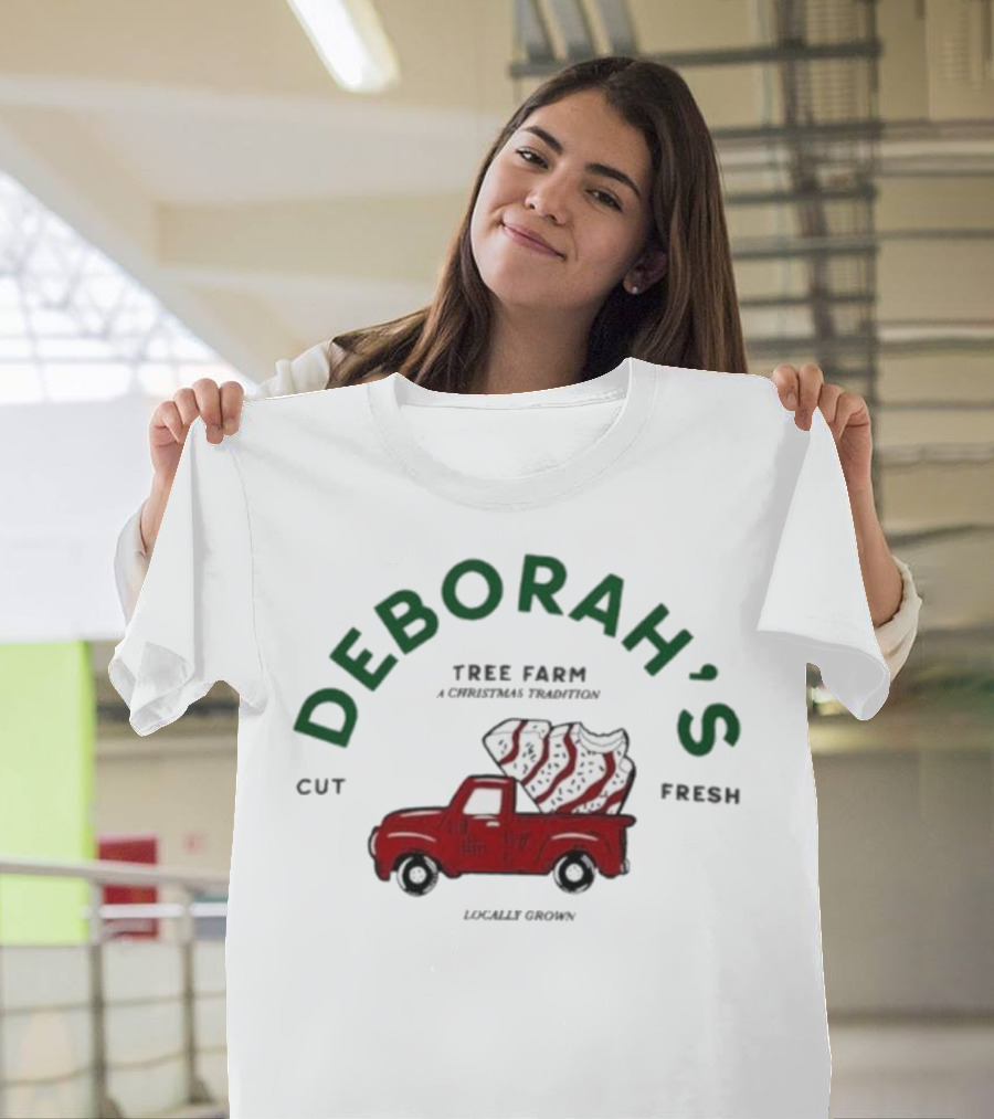 Deborah’s Tree Farm A Christmas Tradition Cut Fresh Locally Grown Holiday Truck T-Shirt