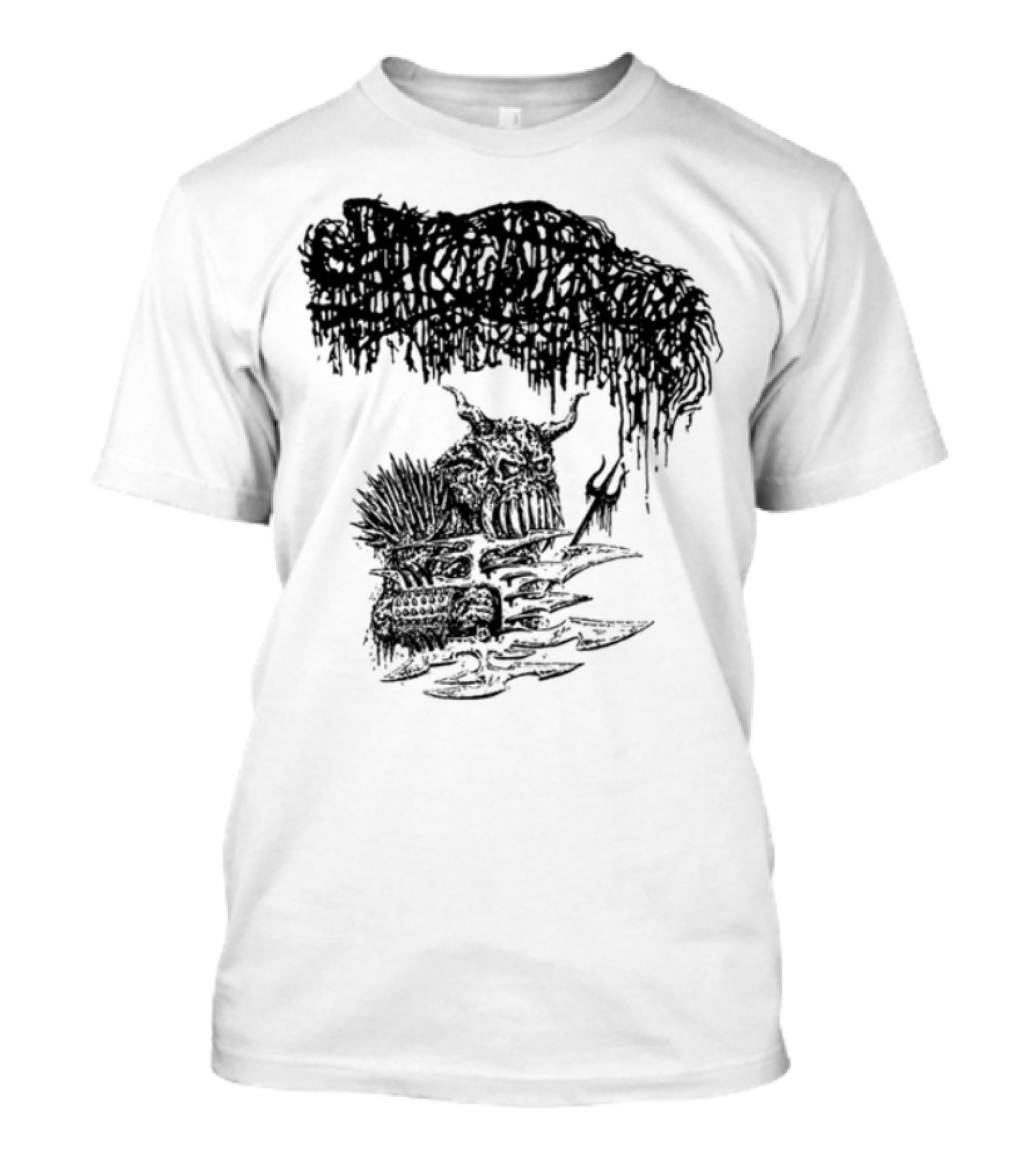 Sanguisugabogg Warlord Album Cover Art Demonic Skull Imagery T-Shirt