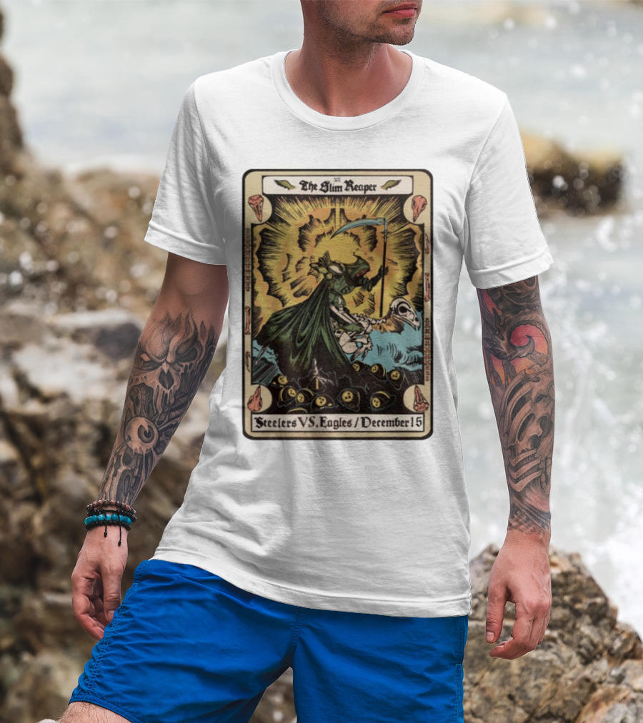 The Slim Reaper Steelers VS Eagles December 15 T-Shirt