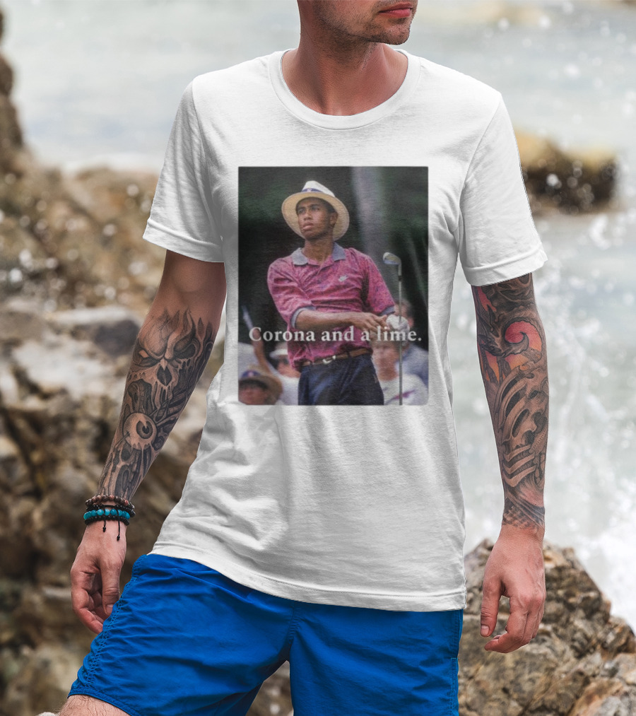 Corona And A Lime Golf Legend Iconic Style T-Shirt