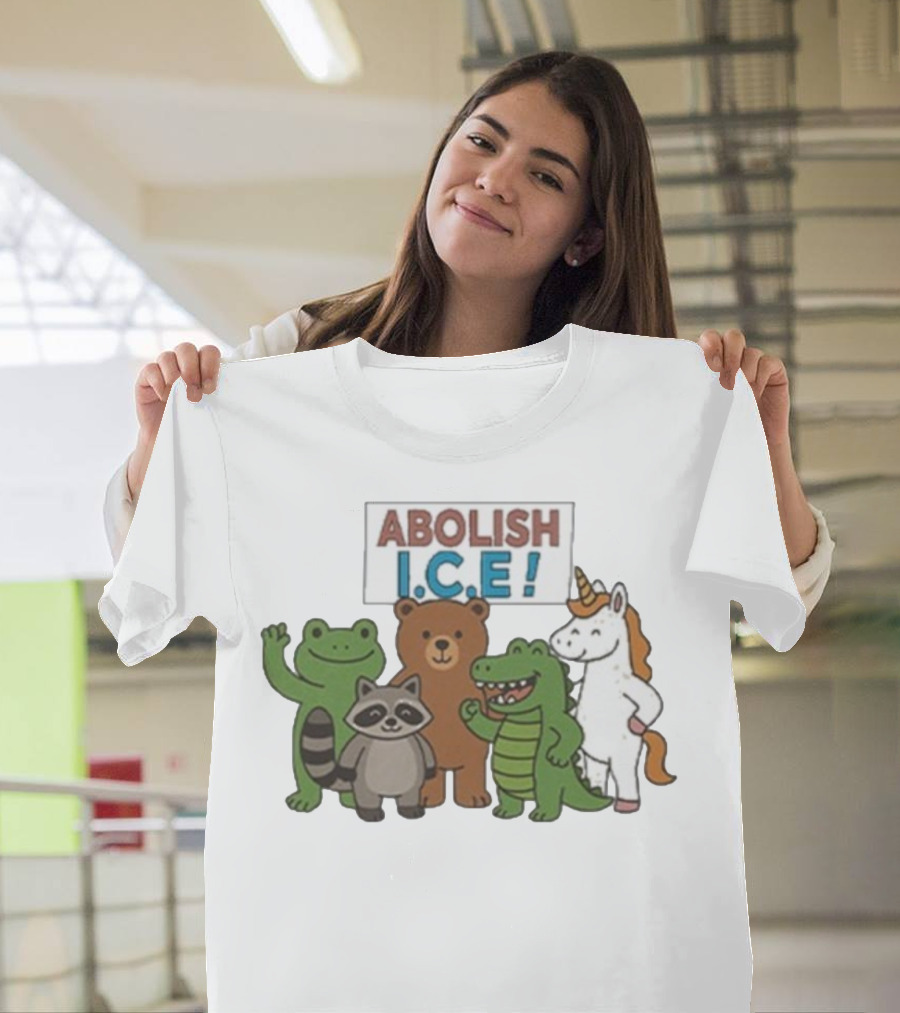 Abolish ICE Frog Raccoon Bear Dinosaur Unicorn T-Shirt