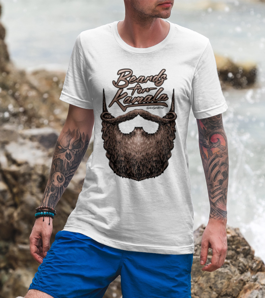 Beards For Kamala Philly Publicist Facial Hair Design T-Shirt