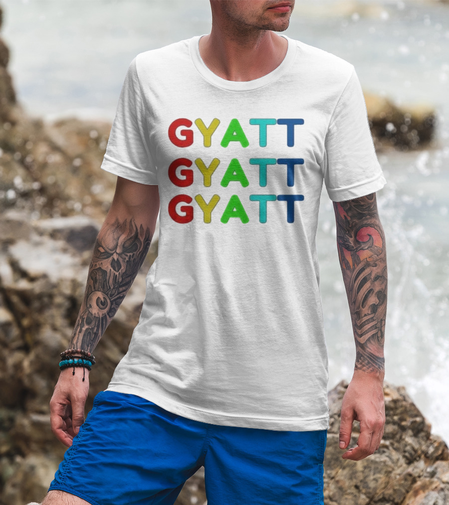 Benjixscarlett Gyatt Multicolor T-Shirt