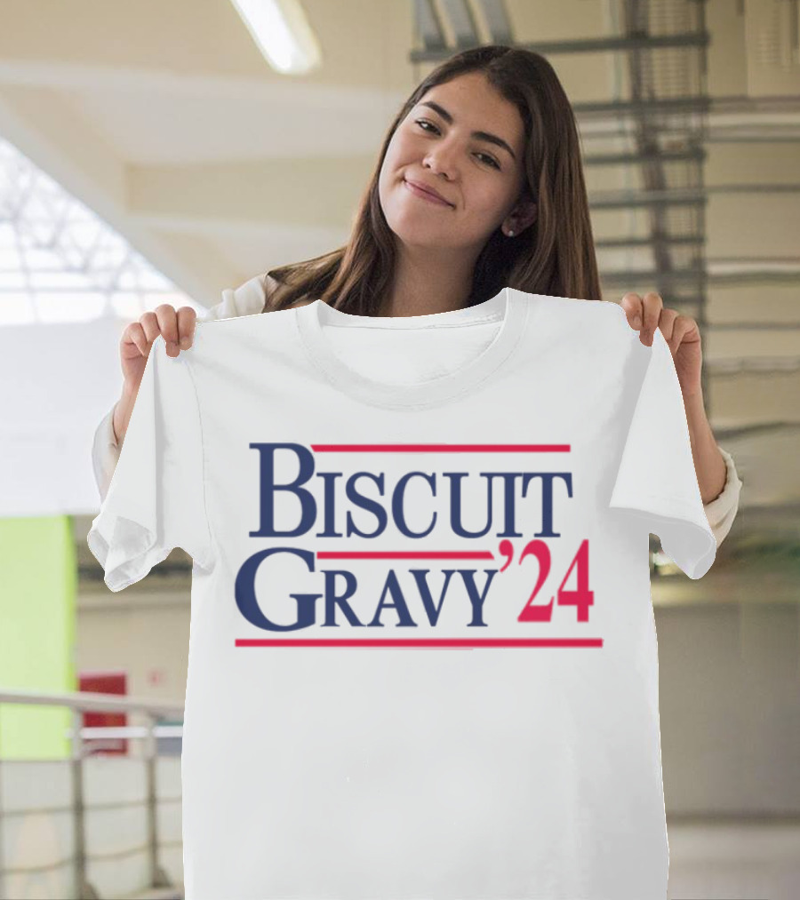 Biscuit Gravy '24 Red Blue T-Shirt
