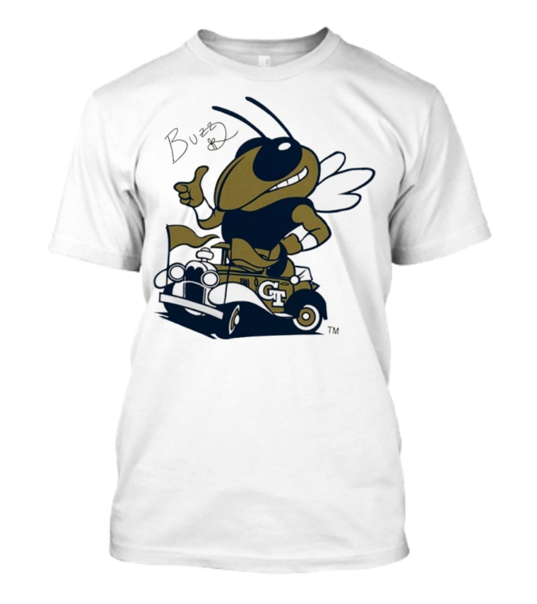 Buzz Georgia Tech Yellow Jacket GT Vintage Car Icon T-Shirt