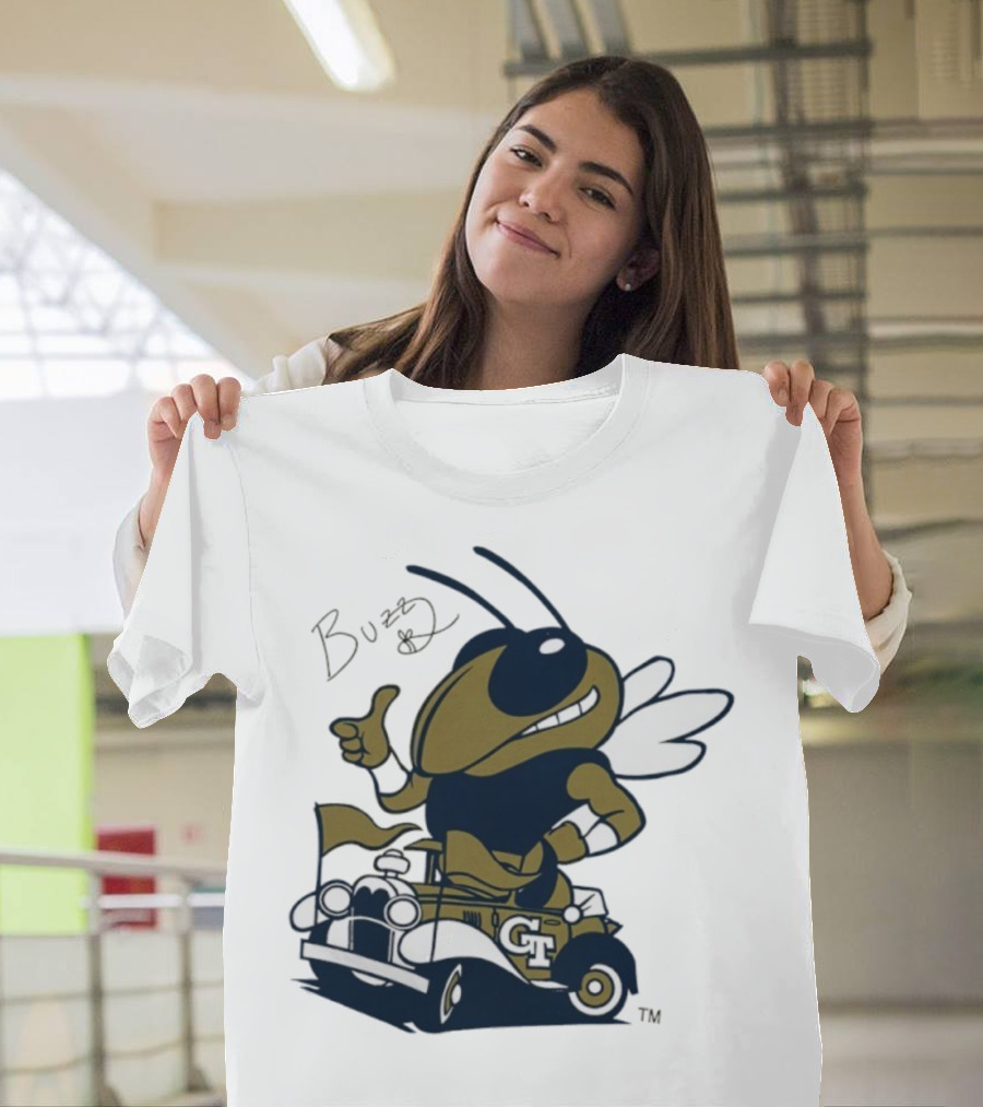 Buzz Georgia Tech Yellow Jacket GT Vintage Car Icon T-Shirt