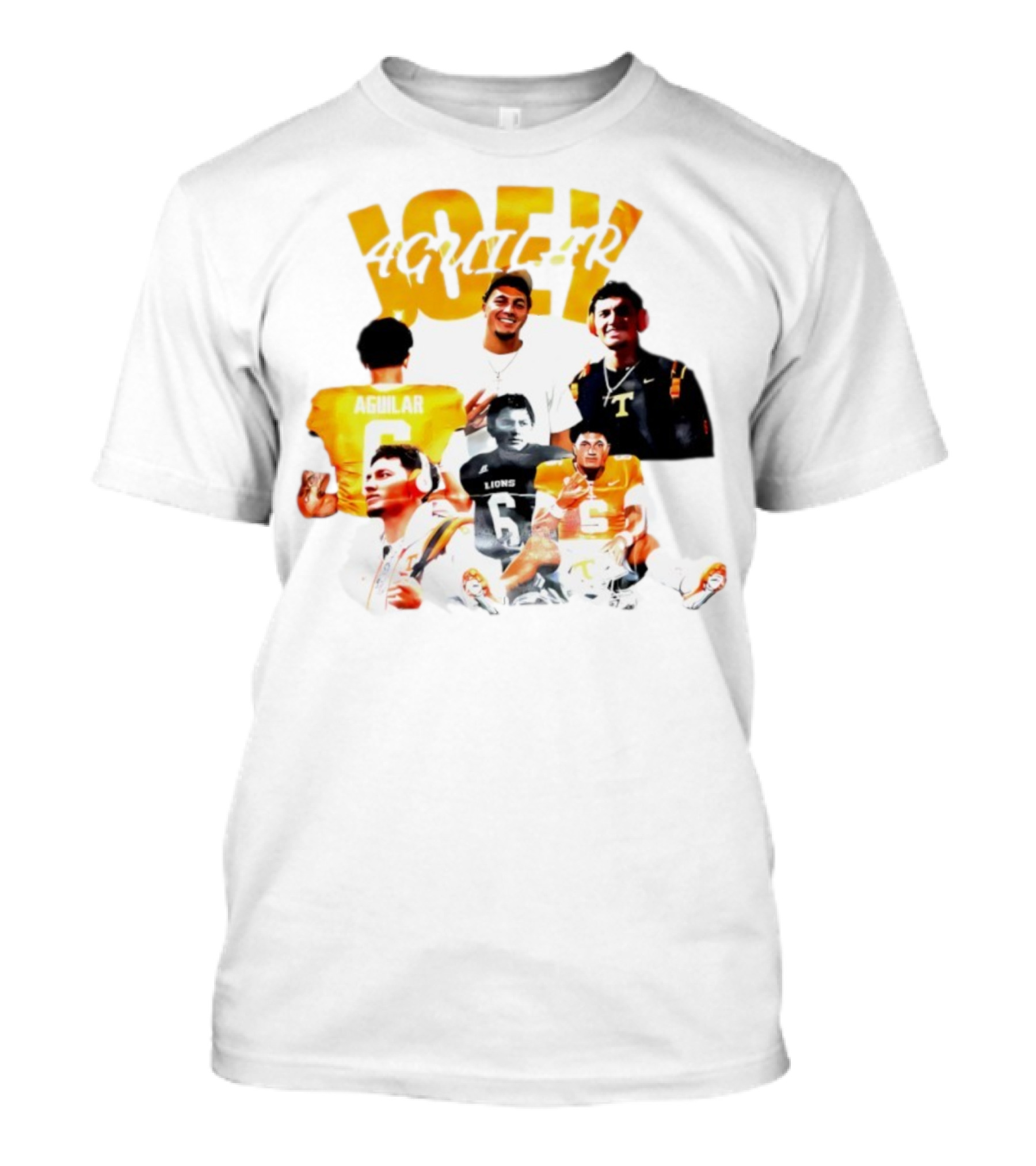Joey Aguilar Tennessee Volunteers Football Lions Number 6 T-Shirt