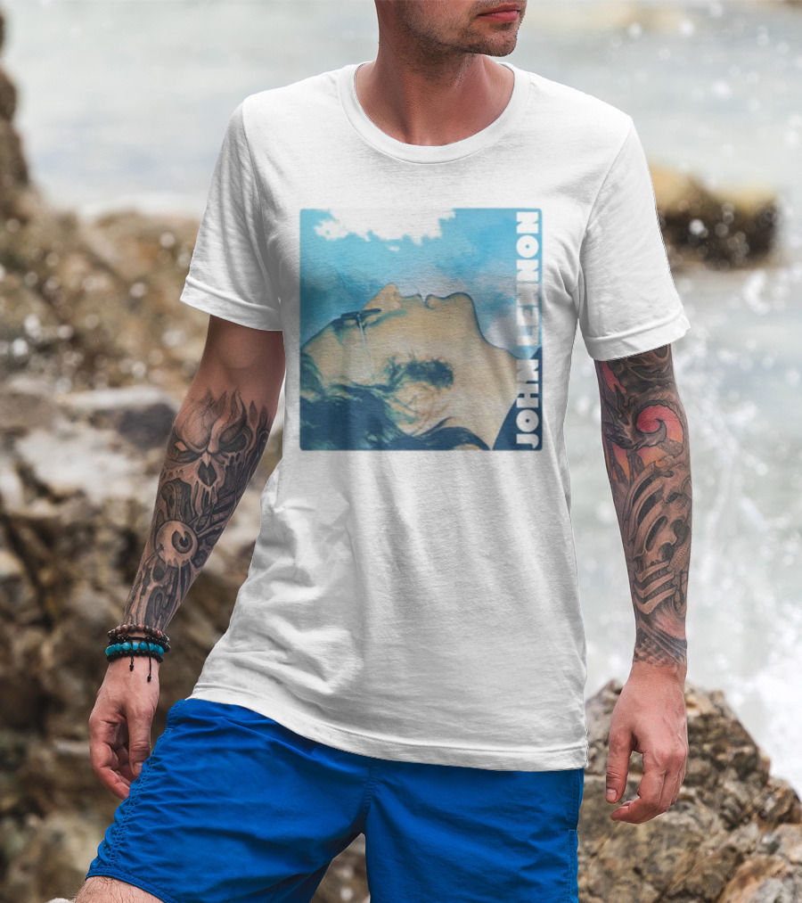 John Lennon Skyward Watercolor Portrait T-Shirt