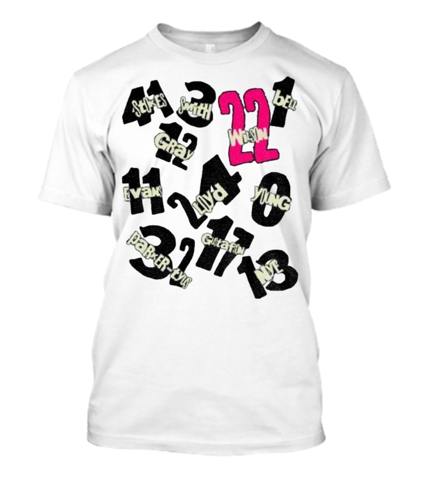 Las Vegas Aces 2022-23-25 World Champions Lloyd Wilson Young Parker Bell Stokes Smith Gray Plum Evans T-Shirt