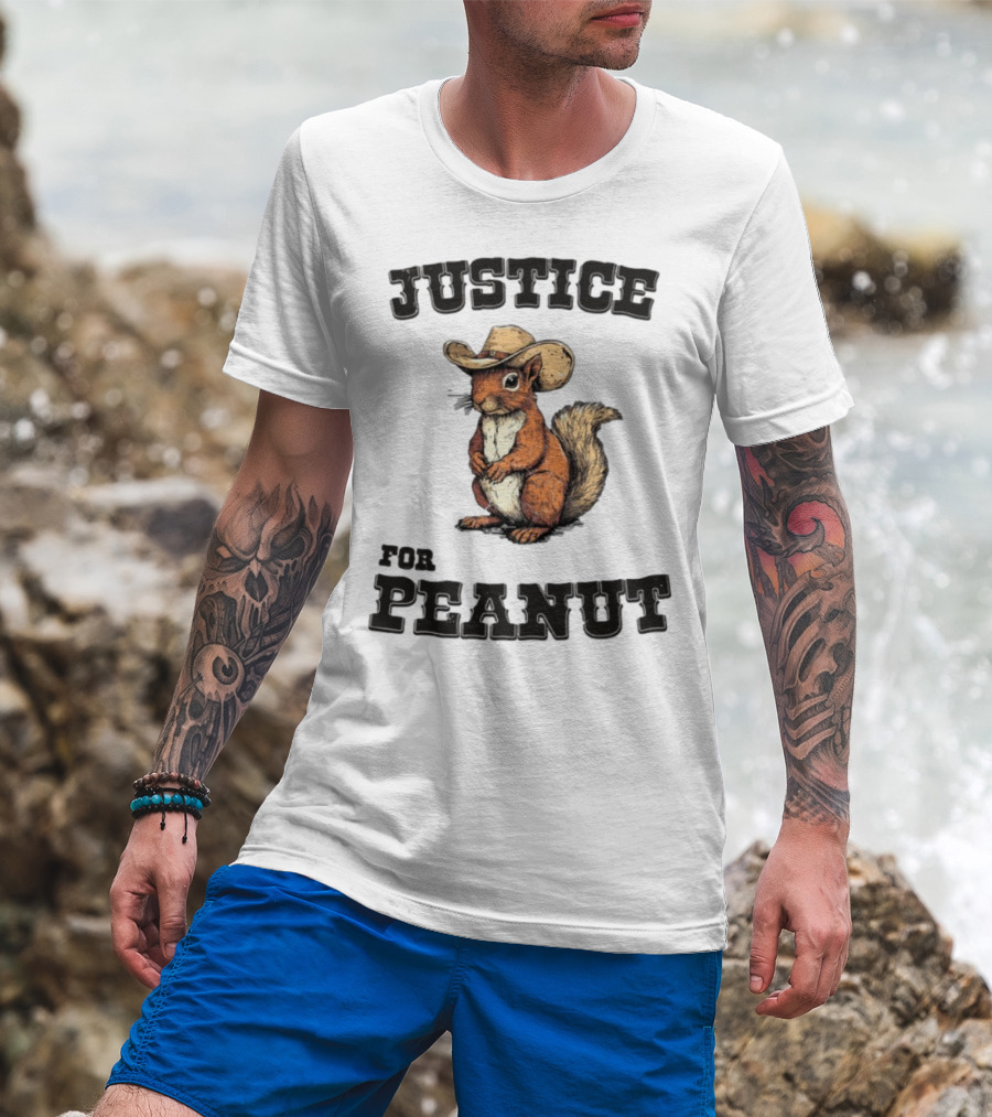 Justice For Peanut Cowboy Squirrel Limited Edition Alex Jones T-Shirt