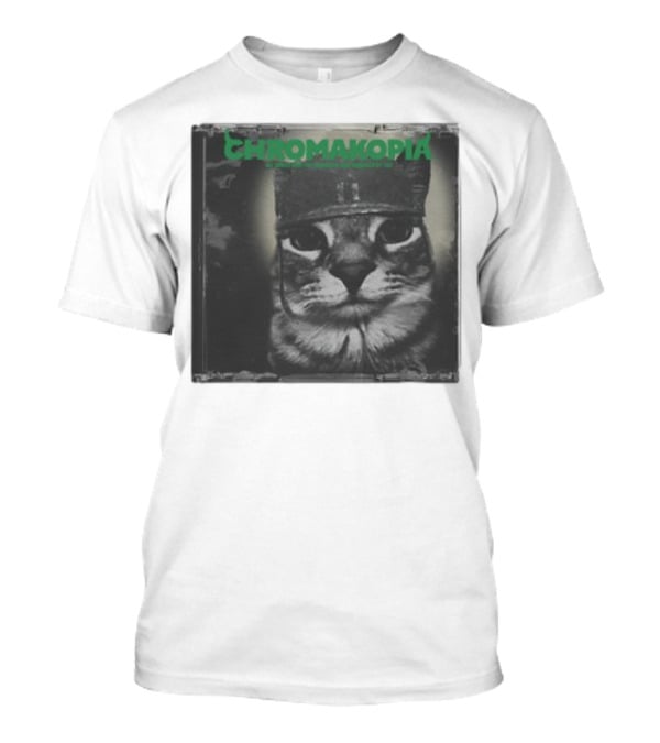 Chromakopia Cat In Military Cap Monochrome T-Shirt