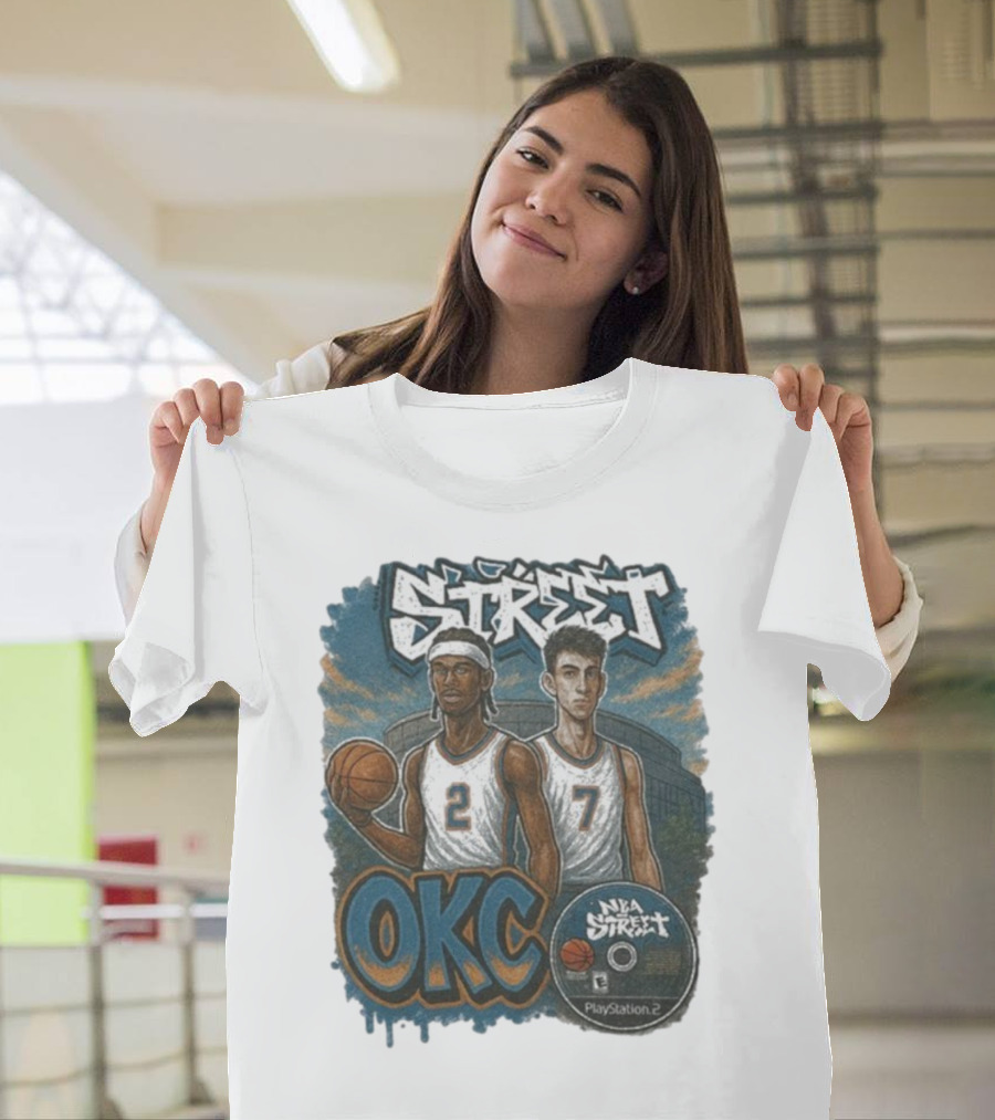 NBA Street OKC PlayStation 2 Basketball Street Art T-Shirt