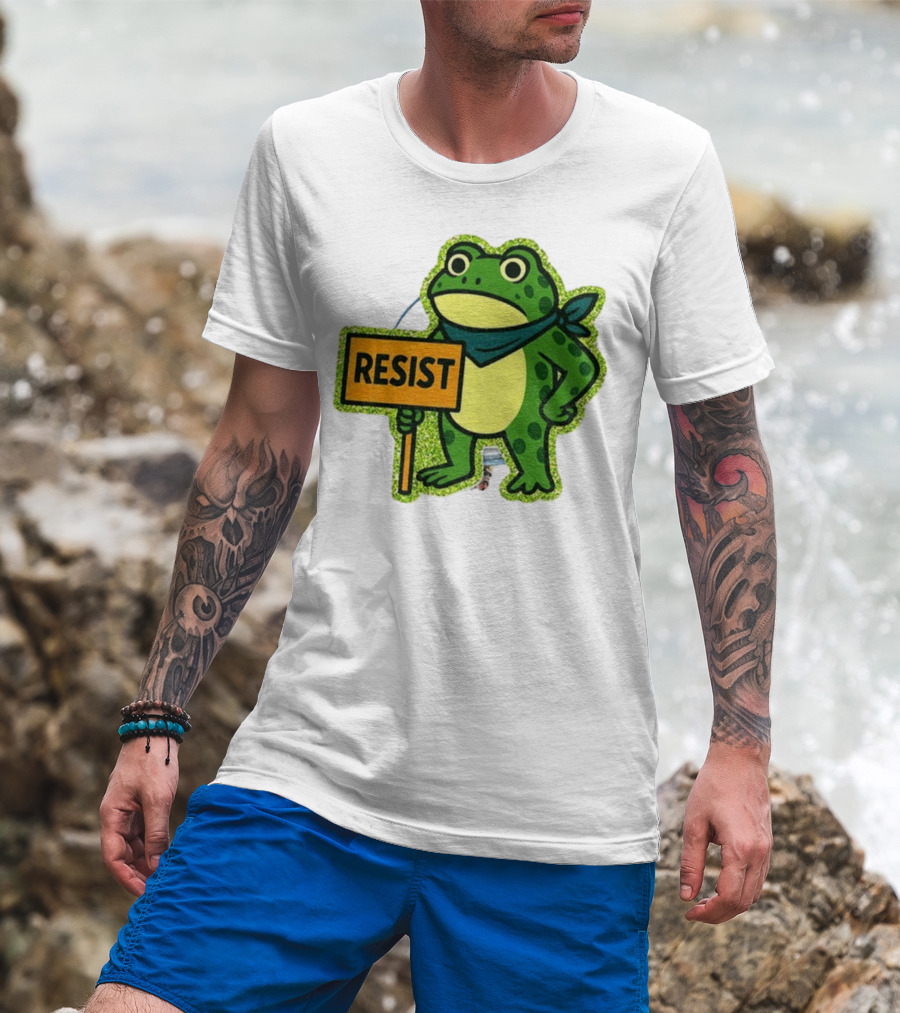 Portland Protest Frog Resist Freedom Anti-ICE T-Shirt