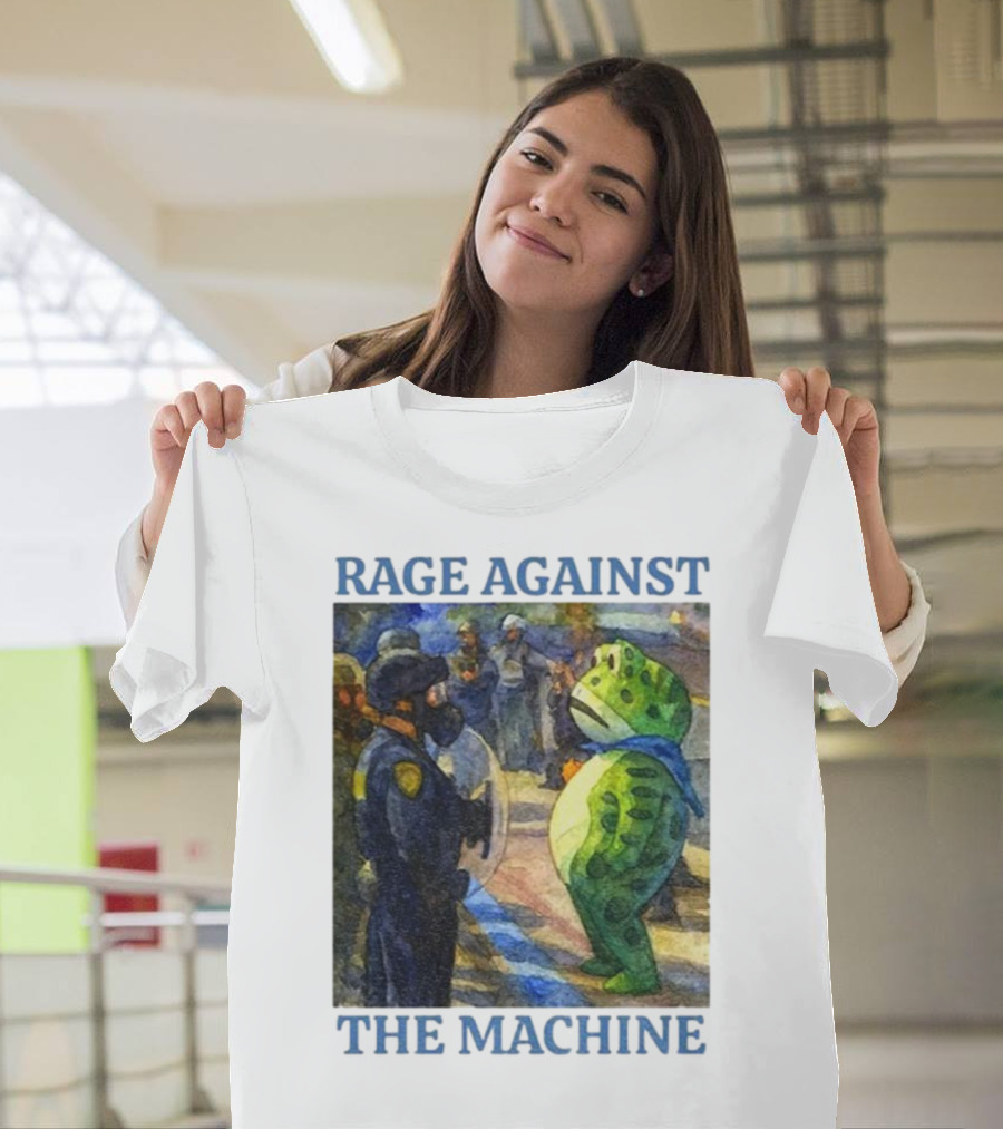 Rage Against The Machine Portland Frog Protest Scene T-Shirt